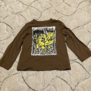 Infant Toddler Dinosaur Graphic Long Sleeved Shirt
